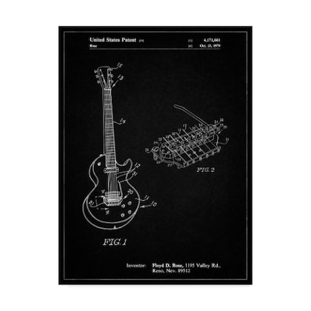 Cole Borders 'Floyd Rose Guitar Tremolo' Canvas Art,18x24